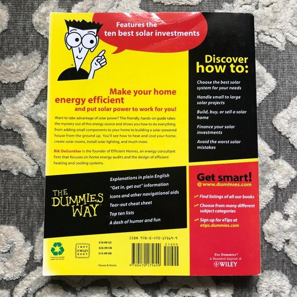 Rik DeGunther, Solar Power Your Home for Dummies, educational, softcover book - Picture 2 of 3